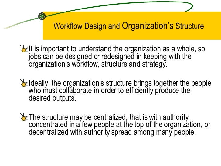 Job design and work organization