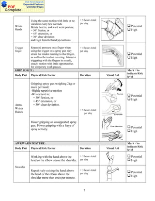 Posture Risk Assessment Rula Ergonomics RULA-REBA, 2009 | PDF