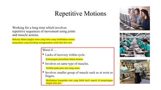 Examples Of Repetitive Motion ERGONOMICS AND MANUAL HANDLING IN POWER POINT.pptx