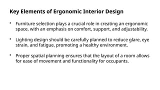 Ergonomics For Interior Design and design | PPTX