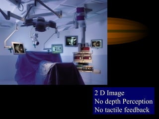 2 D Image
No depth Perception
No tactile feedback
 