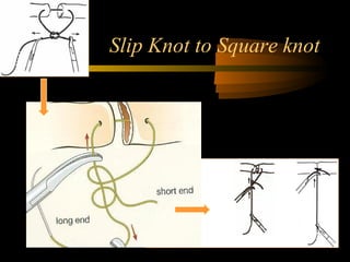 Slip Knot to Square knot
 