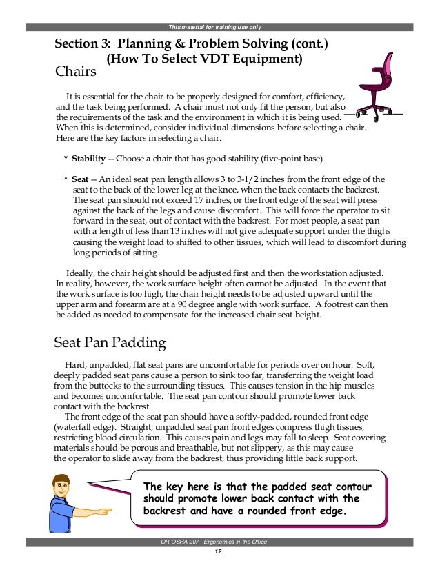 Ergonomics in the office