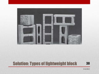 Solution: Types of lightweight block

30
11/6/2013

 