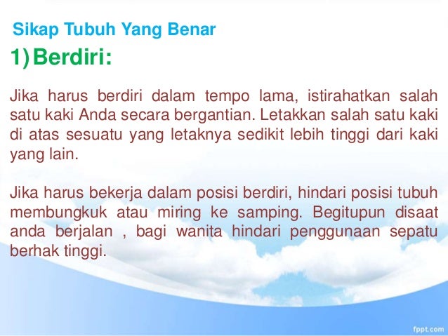 Ergonomi Dalam Bekerja