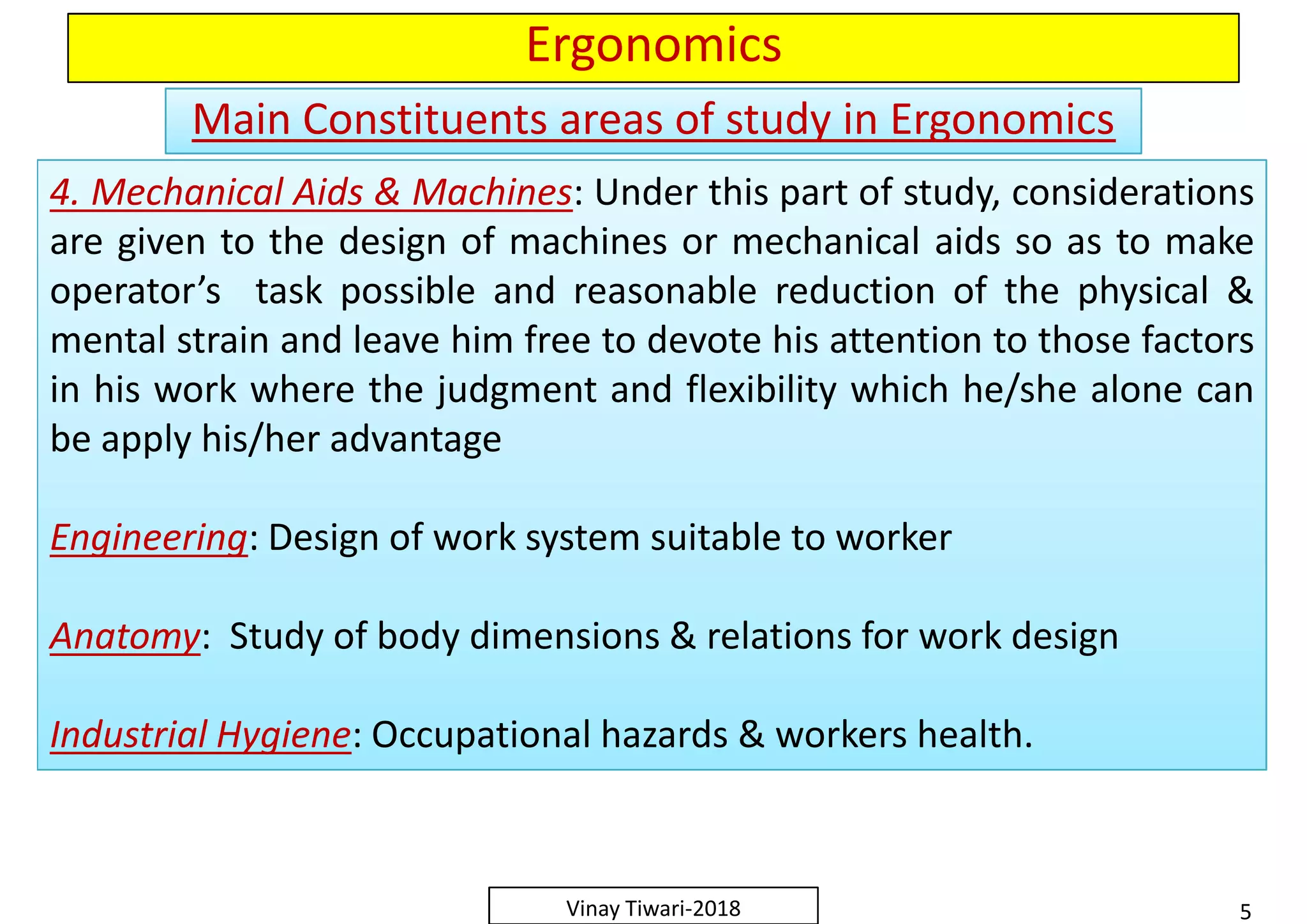 Ergonomics or Human Factors Engineering | PDF