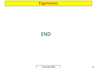 Ergonomics
END
27Vinay Tiwari-2018
 