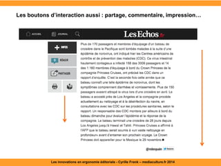 Le Télégramme Les nouvelles facettes du journalisme Les innovations en ergonomie éditoriale - Cyrille Frank – me d i a c u...