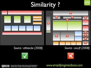 3.   L’INTERNAUTE, UN HUMAIN

1. Les principes de la Gestalt




                              La mise à disposition gratuite est un choix, la propriété intellectuelle un droit.
              En cas d’utilisation des informations de cette présentation, merci d’en citer la source de la façon suivante :
         © Fred Colantonio, tous droits réservés | www.fredcolantonio.be | contact@fredcolantonio.be
 