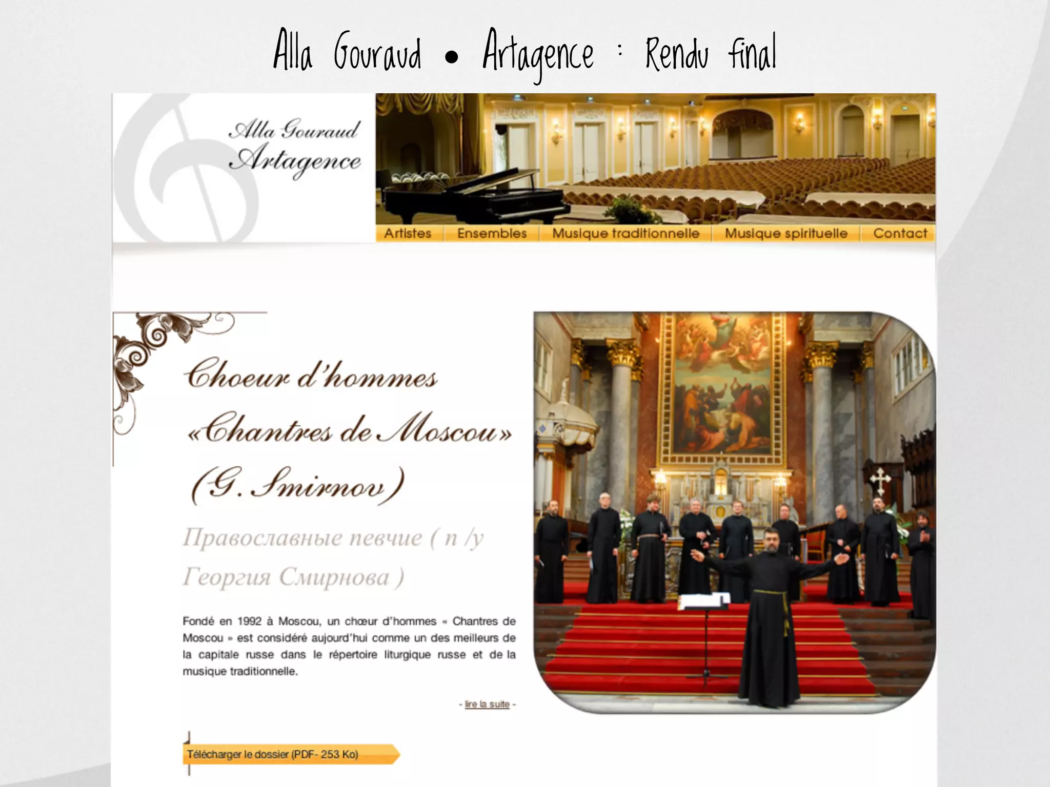 Alla Gouraud • Artagence : Rendu final
 