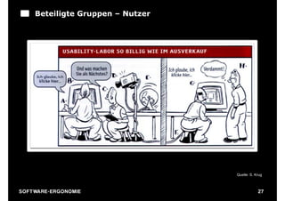 Beteiligte Gruppen – Nutzer




                                    Quelle: S. Krug



S O F TWA RE -ER GON OM I E                     27
 