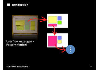 Konzeption




Userflow erzeugen -
Pattern finden!

                              ?

S O F TWA RE -ER GON OM I E       77
 