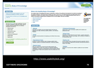 http://www.usabilitybok.org/

S O F TWA RE -ER GON OM I E                                  79
 