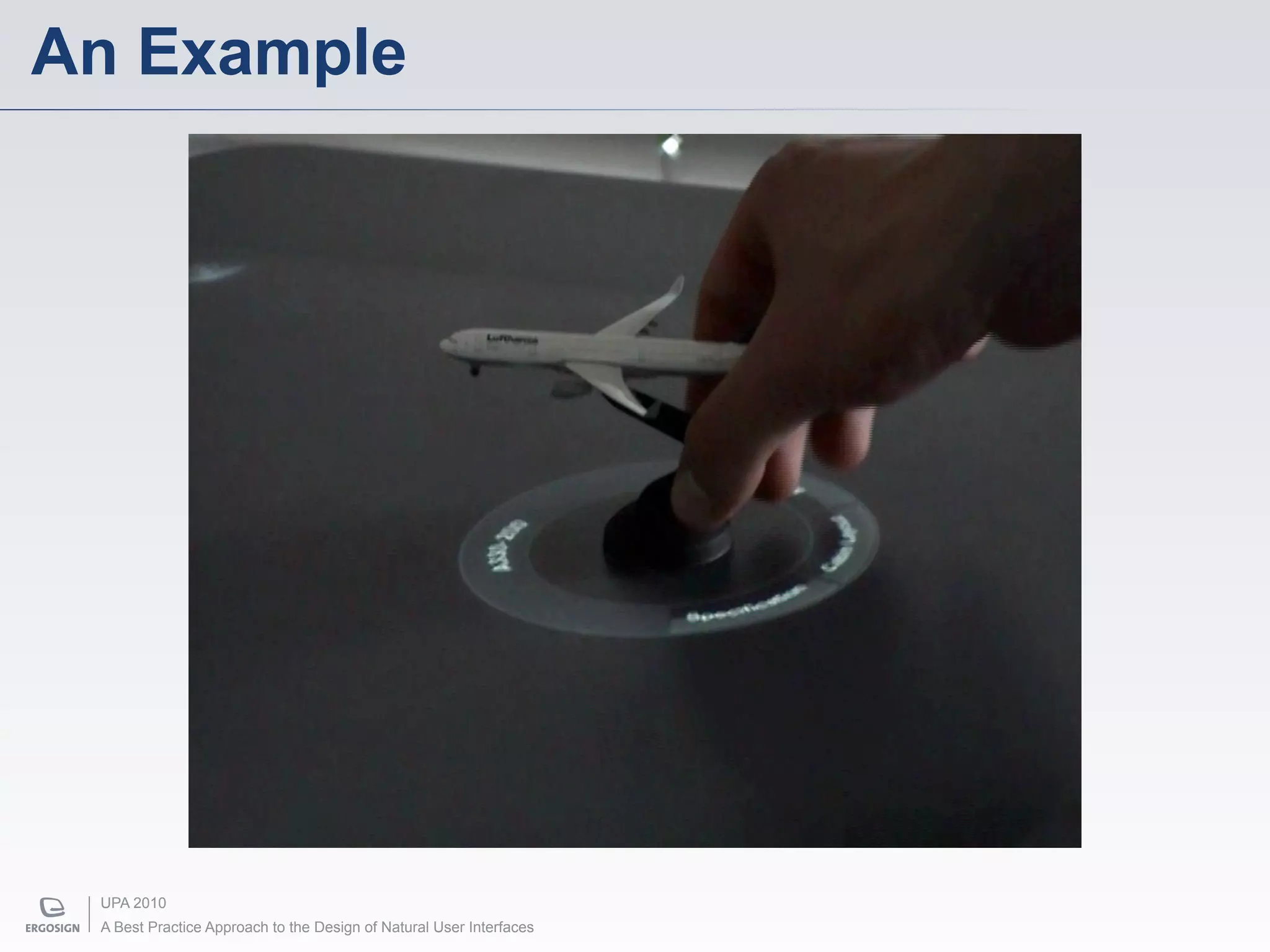 An Example




 UPA 2010
 A Best Practice Approach to the Design of Natural User Interfaces
 