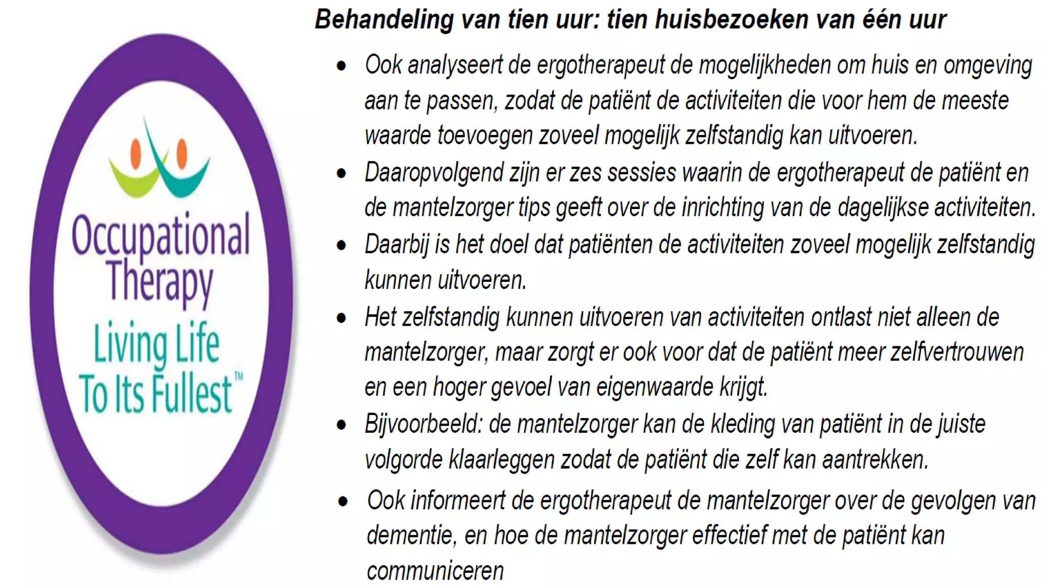 De Rol van de Ergotherapeut in de Geriatrie