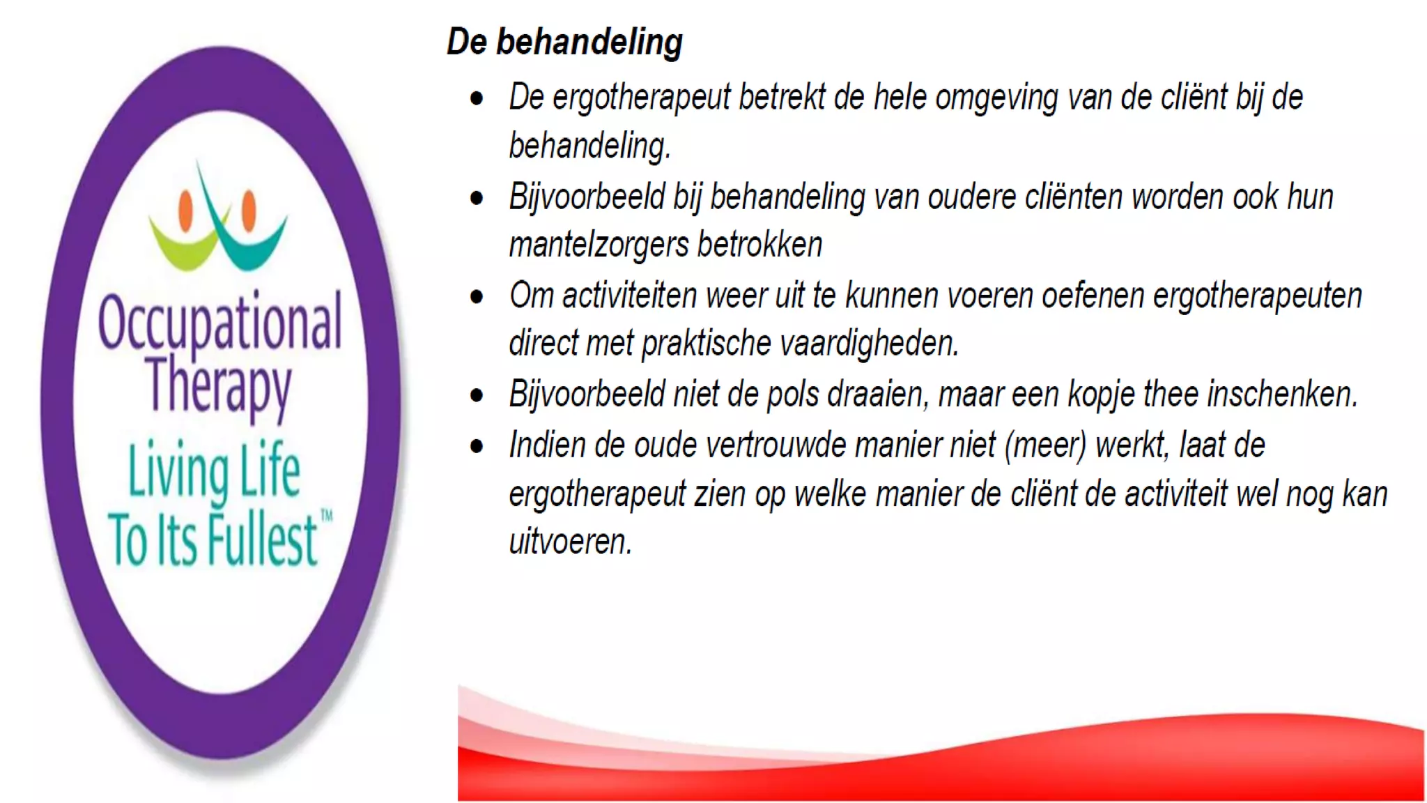 De Rol van de Ergotherapeut in de Geriatrie