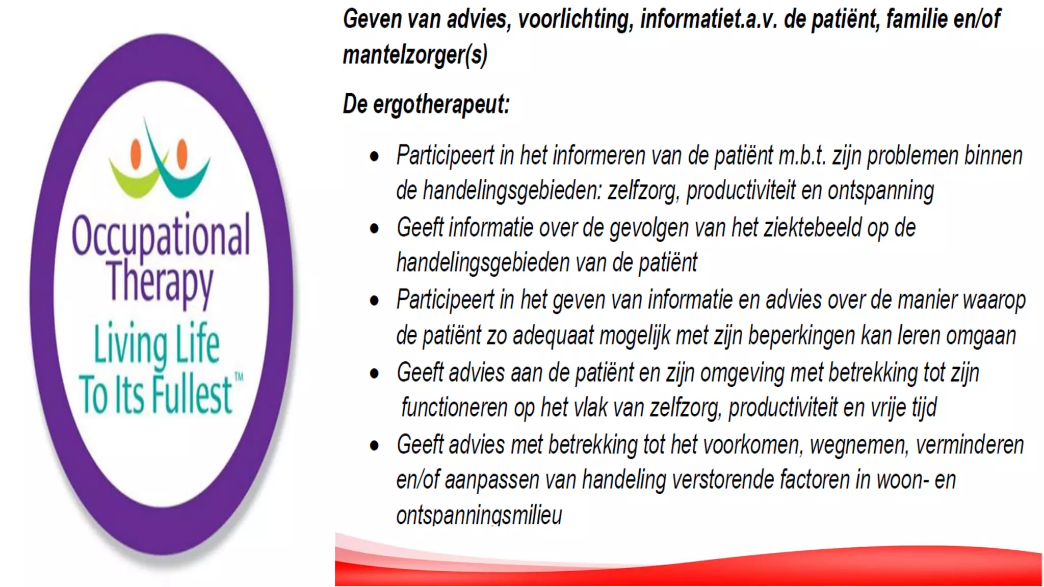 De Rol van de Ergotherapeut in de Geriatrie