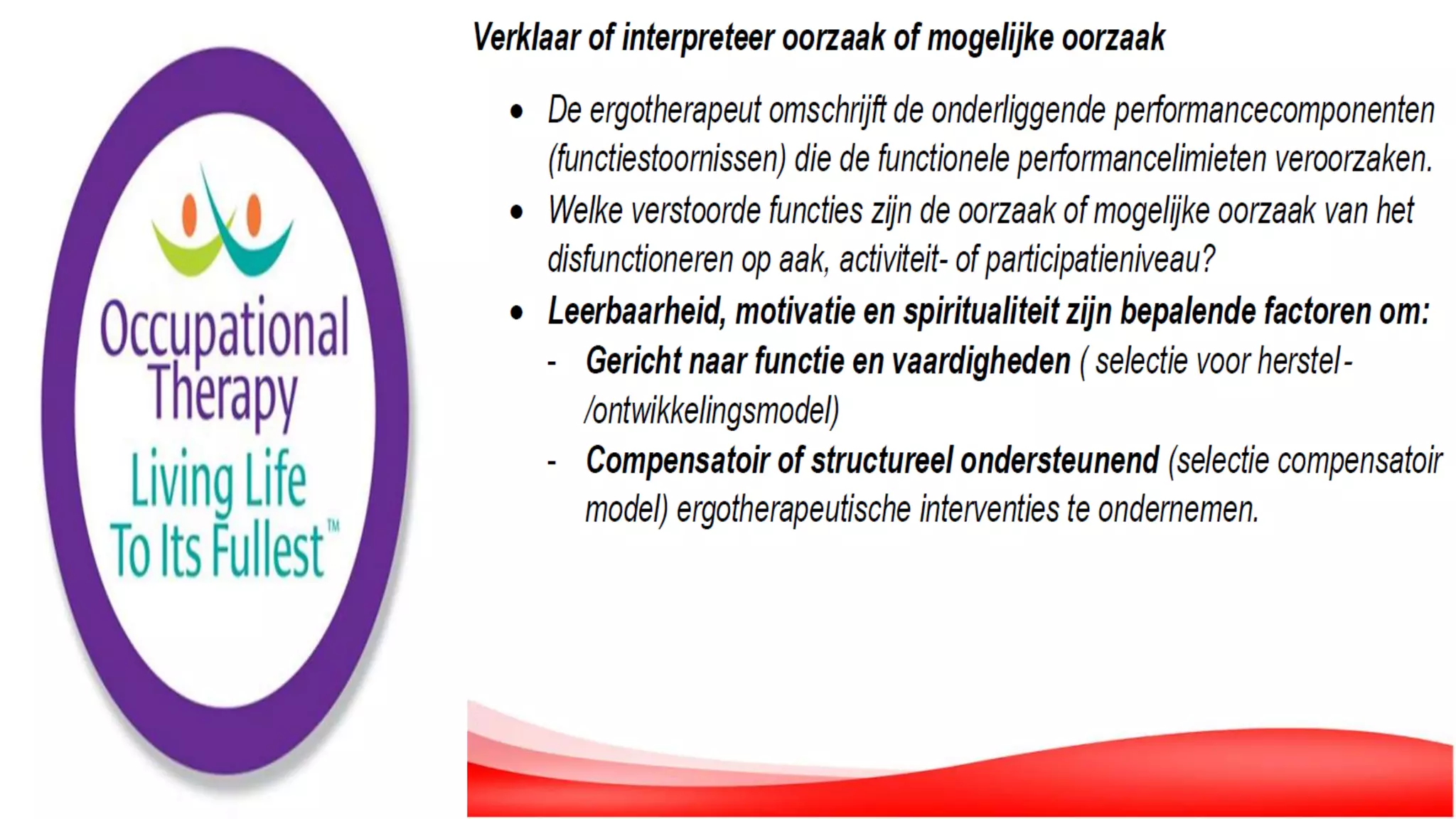De Rol van de Ergotherapeut in de Geriatrie