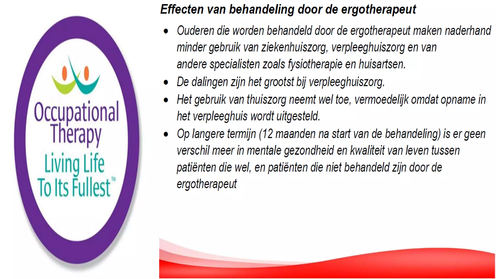 De Rol van de Ergotherapeut in de Geriatrie