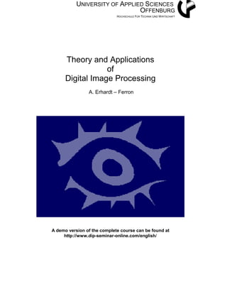 Theory and Applications
of
Digital Image Processing
A. Erhardt – Ferron
A demo version of the complete course can be found at
http://www.dip-seminar-online.com/english/
UNIVERSITY OF APPLIED SCIENCES
OFFENBURG
HOCHSCHULE FÜR TECHNIK UND WIRTSCHAFT
 