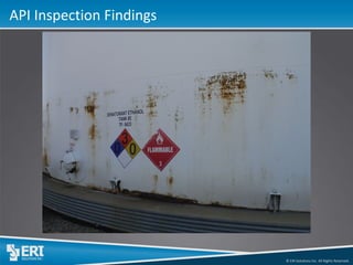 © ERI Solutions Inc. All Rights Reserved. 
API Inspection Findings  