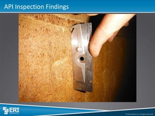 © ERI Solutions Inc. All Rights Reserved. 
API Inspection Findings  