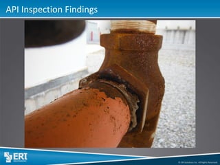 © ERI Solutions Inc. All Rights Reserved. 
API Inspection Findings  