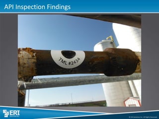 © ERI Solutions Inc. All Rights Reserved. 
API Inspection Findings  