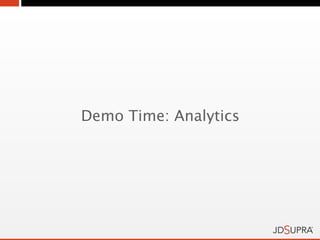 Demo Time: Analytics
 