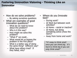 Eric Iverson on Innovation -  Innovating OTJ