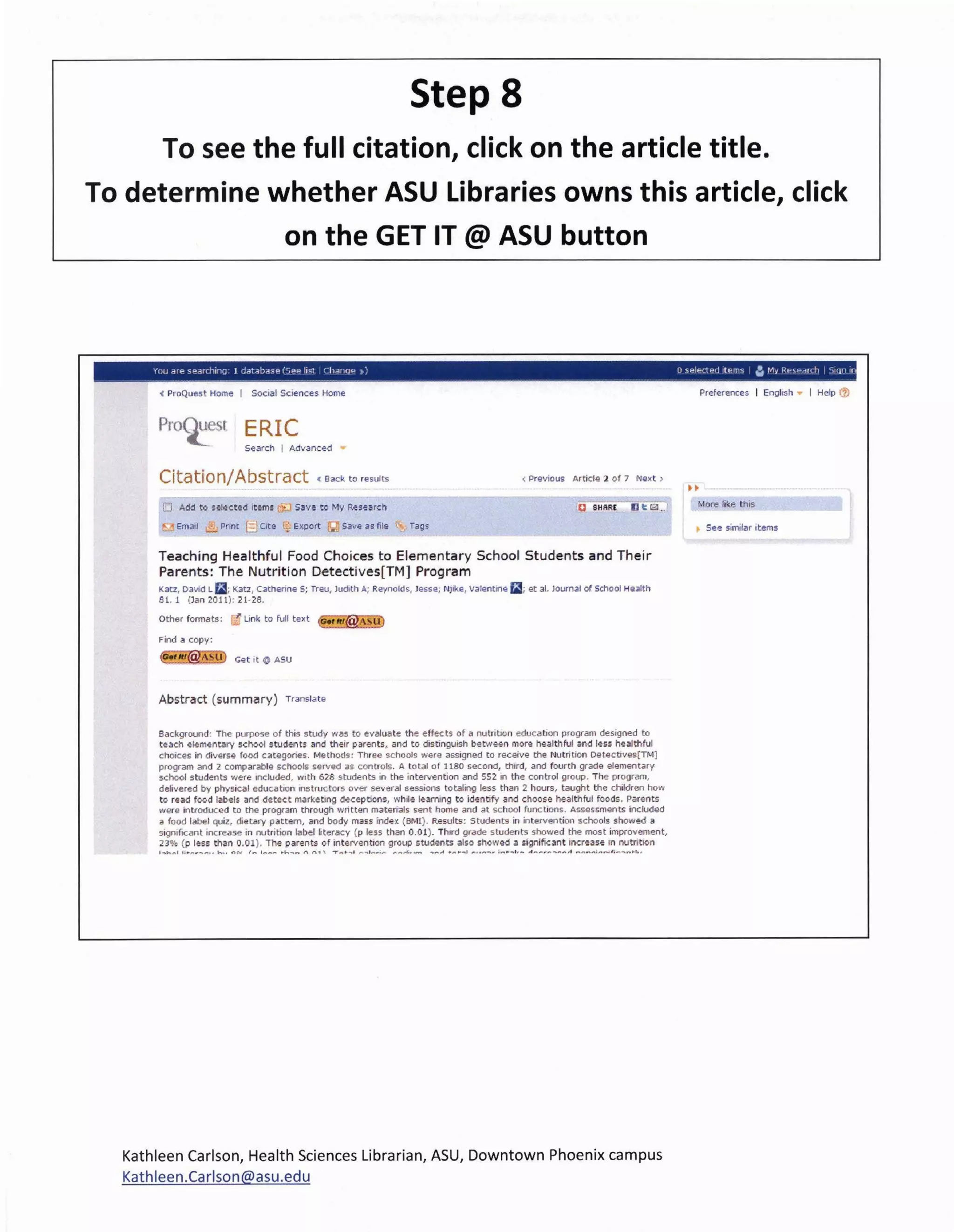 ERIC in 10 steps 042611