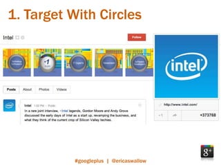1. Target With Circles




           #googleplus | @ericaswallow
 