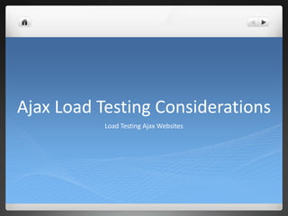 Ajax Load Testing Considerations Load Testing Ajax Websites 