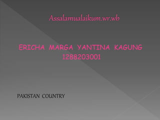 ERICHA MARGA YANTINA KAGUNG
1288203001
PAKISTAN COUNTRY
 