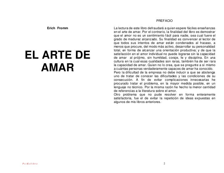 Erich Fromm El Arte De Amar