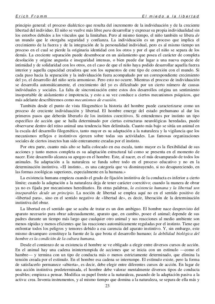 Erich Fromm - El miedo a la libertad.