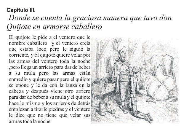 Don Quijote Resumen Capitulo 3