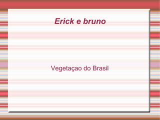 Erick e bruno
Vegetaçao do Brasil
 