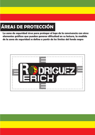 ÁREAS DE PROTECCIÓN
La zona de seguridad sirve para proteger el logo de la convivencia con otros
elementos gráficos que puedan generar dificultad en su lectura, la medida
de la zona de seguridad se define a partir de los límites del fondo negro
 