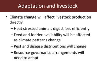 Climate smart livestock interventions