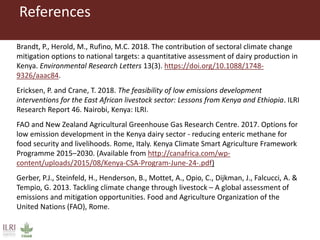 Low emission investment options for the dairy sector: The case of improved fodder production