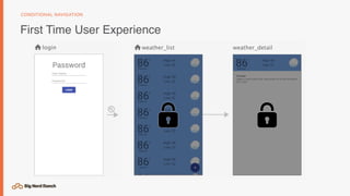 First Time User Experience
CONDITIONAL NAVIGATION
 