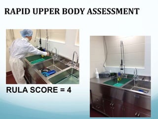 RULA SCORE = 4
RAPID UPPER BODY ASSESSMENT
 