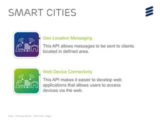 An Overview of All Ericsson Labs APIs | PDF