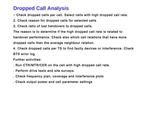 Monitoring Call Drop Rates Ericsson optimization opti | PPT