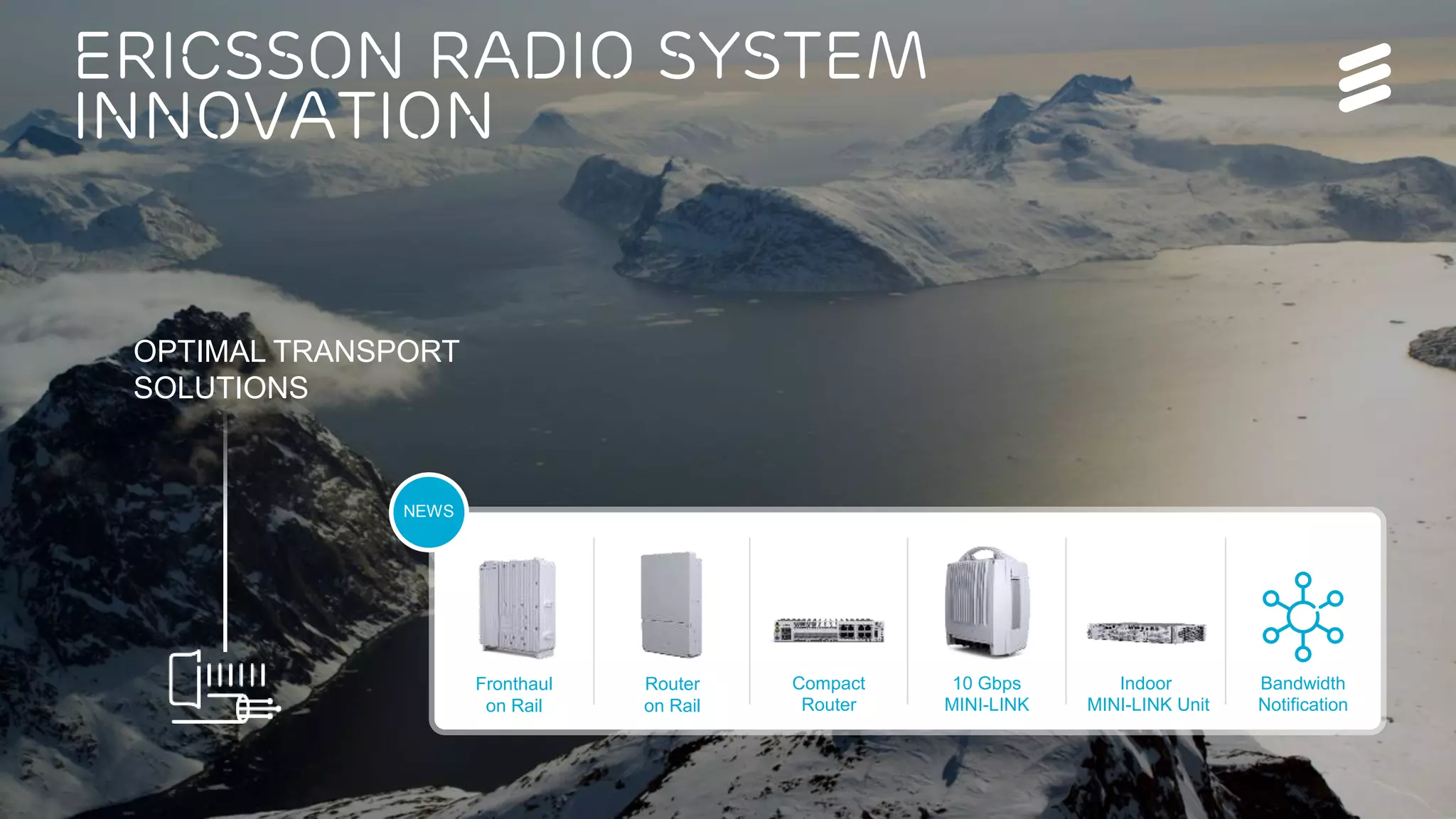 Ericsson Radio System Reaches New Heights | Commercial in confidence | 2017-02-02 | Page 8
OPTIMAL TRANSPORT
SOLUTIONS
NEWS
Compact
Router
Fronthaul
on Rail
Router
on Rail
10 Gbps
MINI-LINK
Indoor
MINI-LINK Unit
Bandwidth
Notification
Ericsson Radio System
innovation
 