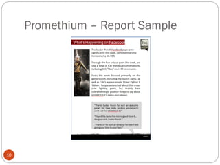 Promethium – Report Sample
10
 