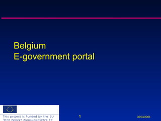 Belgium E-government portal 