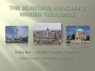 Erika Bor – Health Tourism Student
  Szent István University, Hungary
               2012
 