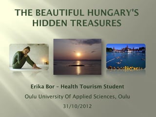 Erika Bor – Health Tourism Student 
Oulu University Of Applied Sciences, Oulu 
31/10/2012  